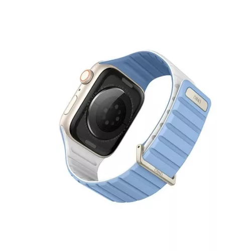 UNIQ Revix Evo Apple Watch Series 1-9/SE/SE2/SE3 38/40/41mm Kétszínű Mágneses Kék-Fehér szíj