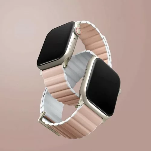 Apple Watch Series 1-8/SE/SE2/SE3 38/40/41 Revix Premium Szíj Mag rózsaszín-fehér