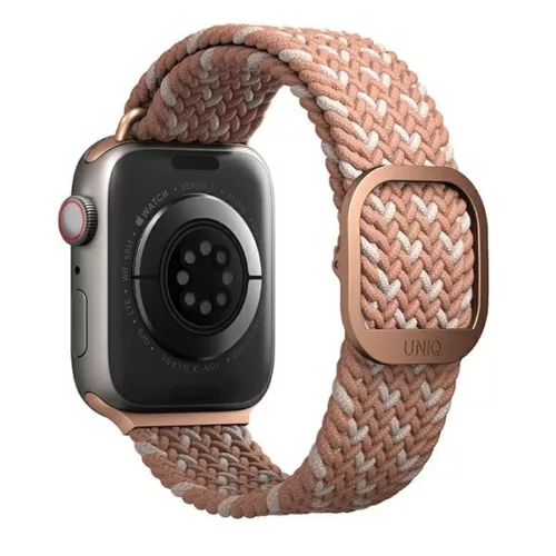 Apple Watch 38/40/41 mm UNIQ Aspen Szíj Fonott DE citrus rózsaszín