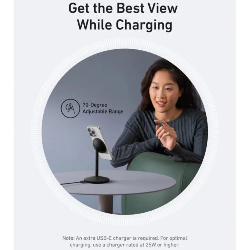 Anker MagGo Stand vezeték nélküli töltő, 15W, 1.67A, fekete A25X1H11