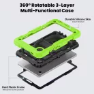 Samsung Galaxy Tab A9 Plus 11.0 (X210/X215/X216) tablet tok vállpánttal (zöld/fekete) ütésálló