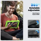 Samsung Galaxy Tab A9 Plus 11.0 (X210/X215/X216) tablet tok vállpánttal (zöld/fekete) ütésálló