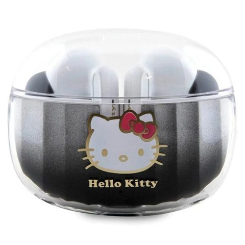 Hello Kitty HKTWSHDGKEK TWS Bluetooth fülhallgató + dokkoló állomás fekete átmenetes galvanizált logó
