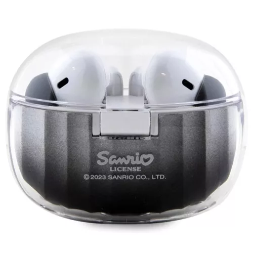 Hello Kitty HKTWSHDGKEK TWS Bluetooth fülhallgató + dokkoló állomás fekete átmenetes galvanizált logó