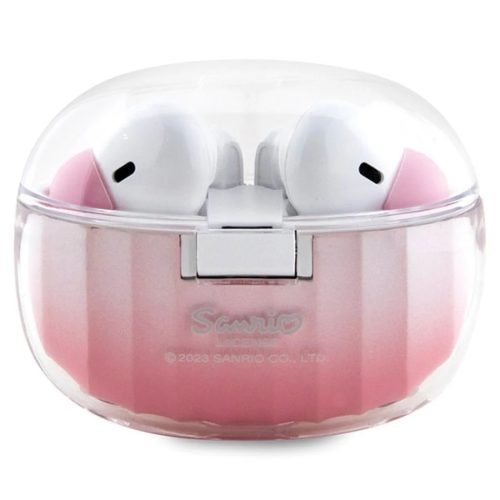 Hello Kitty Rózsaszín átmenetes elektroplating logó Bluetooth fülhallgató TWS + dokkoló állomás