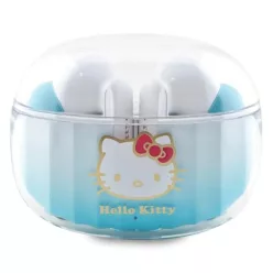   Hello Kitty HKTWSHDGKEQ TWS Bluetooth fülhallgató + dokkoló állomás kék árnyalatú elektroplating logó
