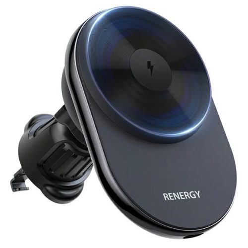 iPhone MagSafe Araree Renergy AM15V vezeték nélküli tartó autórácsra fekete