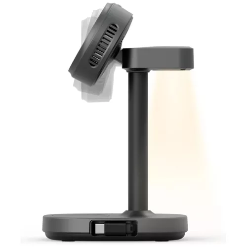Energea MagArctic Stand 4-in-1 Qi2 Töltőállomás hűtéssel és kábellel grafit