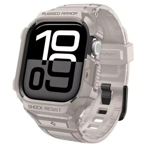 Apple Watch 10/11 42 mm Spigen Rugged Armor Pro V2 Dune Bézs tok