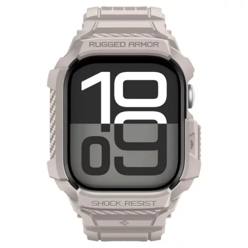 Apple Watch 10/11 42 mm Spigen Rugged Armor Pro V2 Dune Bézs tok