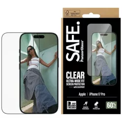   iPhone 17 Pro SAFE by PanzerGlass Edzett üveg Ultra-Wide Fit EasyAligner Fekete keret üvegfólia