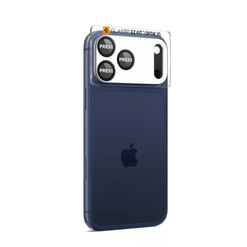 iPhone 17 Pro Max Spigen Optik Pro XL "EZ Fit" kameravédő fekete üvegfólia