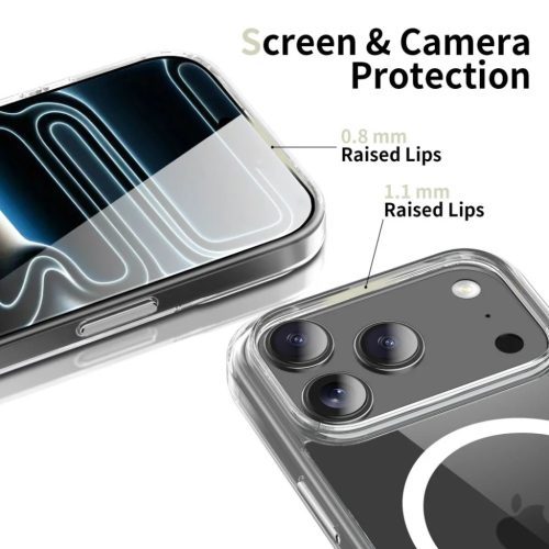 iPhone 17 Pro Max Tech-protect Flexair Hybrid Cc Magsafe tok Átlátszó
