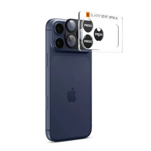iPhone 17 Pro Spigen Optik Pro XL Glas.tr ”EZ Fit” kamera védőfólia fekete