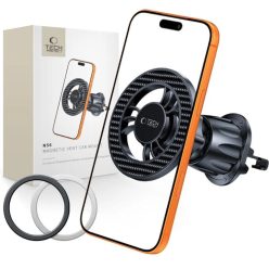   N56 Tech-Protect Mágneses Magsafe szellőző autós tartó Karbon Fekete