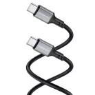 Data Cable (BX83) Type-C to Type-C, Szilikon, Univerzális, 60W, 1m - Fekete Borofone kábel
