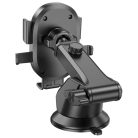 Borofone Autós tartó BH93 tapadókorongos, műszerfal/szélvédő számára, 360°-ban állítható, teleszkópos kar, 4,7–7" - Fekete