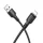 USB to Lightning Borofone Certain Series BX116 adatkábel, Nylon Fonott, 2.4A, 1m - fekete