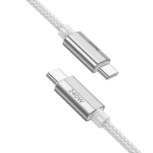 USB-C to USB-C kábel Hoco U134, 240W, 1.8m, Szürke