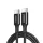 UGREEN L501 USB-C - USB-C kábel, 60W, 3A, 1m, fekete
