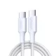USB-C to USB-C kábel UGREEN L501, 60W, 3A, 1m, Fehér
