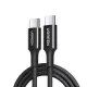 USB-C to USB-C Kábel UGREEN L502, 100W, 5A, 1m, Fekete