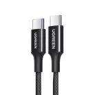 USB-C to USB-C Kábel UGREEN L502, 100W, 5A, 1m, Fekete