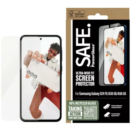 Samsung Galaxy S24 FE / A36 5G / A56 5G üvegfólia SAFE by PanzerGlass Ultra-Wide Fit üvegfólia