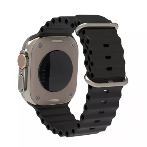 Apple Watch 1/2/3/4/5/6/7/8/9/10/SE/SE 2 (38/40/41/42mm) Fekete Techsuit Watchband (W038)