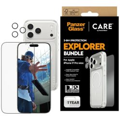   CARE by PanzerGlass Flagship Explorer 3 az 1-ben tok + üvegfólia + lencsevédő iPhone 17 Pro Max