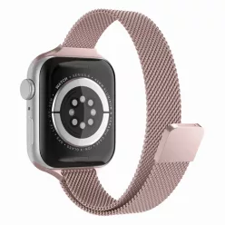  Apple Watch 1/2/3/4/5/6/7/8/9/10/SE/SE 2 (38/40/41/42mm) Pink Techsuit - Watchband (W034) óraszíj