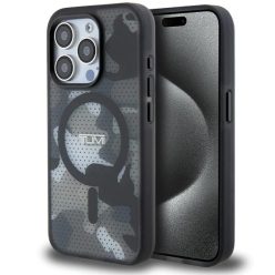   iPhone 15 Pro Max Tumi TUHMP15XTCAMK fekete keménytok Frosted Camo Mintával és MagSafe Tok
