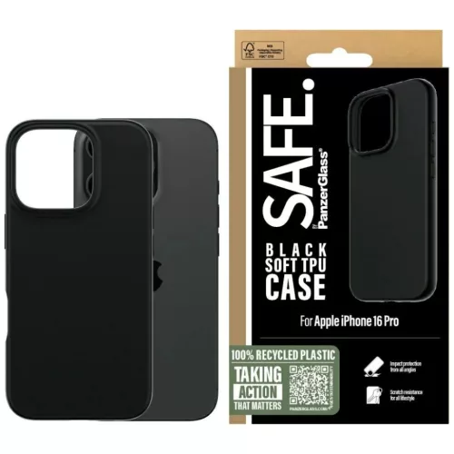 iPhone 16 Pro SAFE by PanzerGlass TPU tok fekete