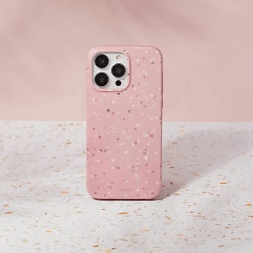 iPhone 14 Pro tok UNIQ Coehl Terrazzo coral pink tok