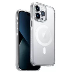   iPhone 14 Pro Max UNIQ Combat Magclick Töltő tok satin átlátszó