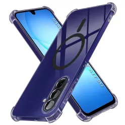   Samsung Galaxy A17 5G Smoke Black Techsuit - Shockproof Clear Silicone MagSafe tok