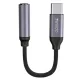 Yesido Type-C to Jack 3.5mm Fekete Audio Kábel Adapter (YAU19)