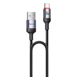   Yesido - Data Cable (CA183) - Type-C to Type-C, Gyors töltés, 60W, 3A, 480Mbps, Alumínium ötvözet, 2m - Fekete