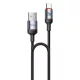 Yesido - Data Cable (CA183) - Type-C to Type-C, Gyors töltés, 60W, 3A, 480Mbps, Alumínium ötvözet, 2m - Fekete