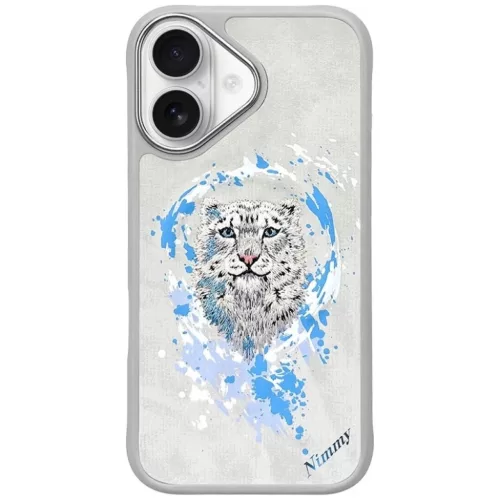 iPhone 16 Nimmy Panther MagSafe tok világosszürke tok