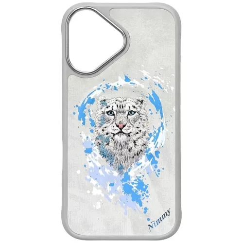 iPhone 16 Nimmy Panther MagSafe tok világosszürke tok