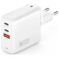   4smarts Flex 65W hálózati USB-C töltő adapter 2xUSB-C + 1xUSB-A fehér