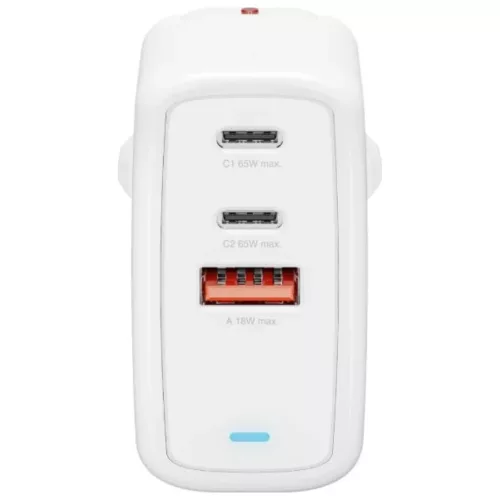 4smarts Flex 65W hálózati USB-C töltő adapter 2xUSB-C + 1xUSB-A fehér
