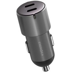   ENERGEA Alu Drive D60 2xUSB-C PD-PPS 66W acél autós töltő