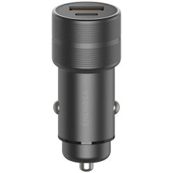   ENERGEA autós töltő 1xUSB+1xUSB-C PD-QC3.0 38W pisztolyacél Alu Drive PD20+