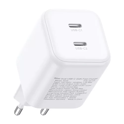 UGREEN X526 USB-C GaN hálózati töltő 45W (fehér)