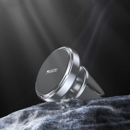 Mini Autós Tartó Yesido C214 - Mágneses, Légbefúvóba szerelhető, Szabad forgás, Cinkötvözet, Csúszásmentes, Univerzális - Fekete