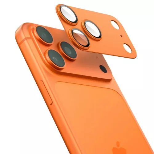 iPhone 17 Pro Max Spigen Optik Pro XL „EZ Fit” kamera üvegfólia narancssárga