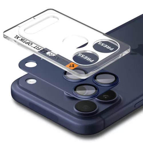 iPhone 17 Pro Spigen Optik Pro XL „EZ Fit” Kamera Üvegfólia Kék