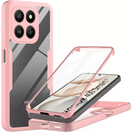 Honor 400 Smart / X7d 4G Techsuit - ColorVerse 360 Series + Képernyővédő - Pink tok